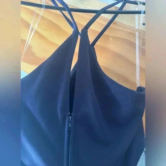 Juniors Double Tiered Short Formal Halter Dress - Picture 4 of 6